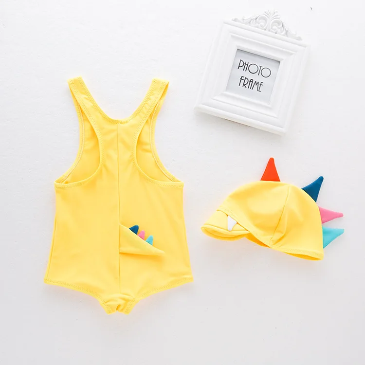 2018 New Pattern 2/pcs Lovely Dinosaur Swimming Suit For 1-3 Years Old Boys Sun Protection Bathing Swimwear |