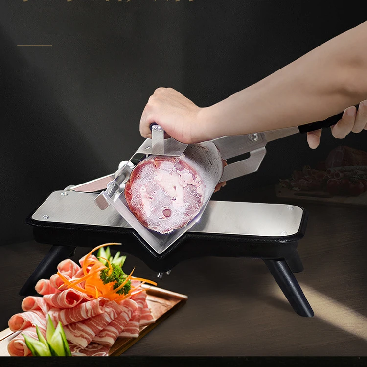 Ручная слайсер машина домашний мини для замороженного мяса режущий станок
