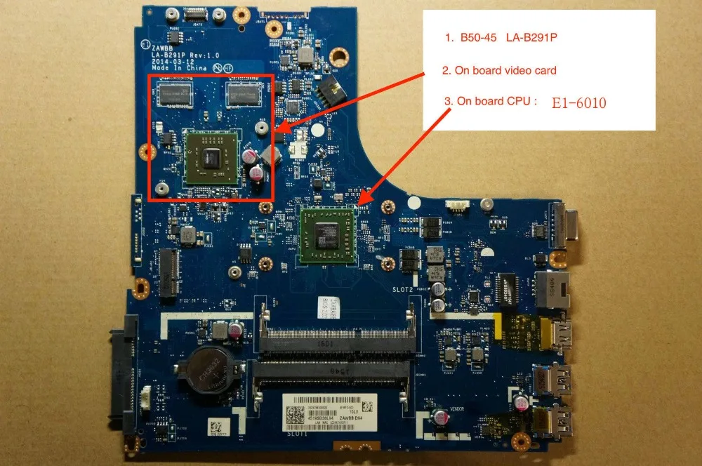 Оригинальный/Новый LA B291P B50 45 материнская плата для Lenovo с процессором AMD E1 6010 (имеет