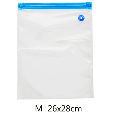26x28cm Boxi многоразовая вакуумная компрессионная сумка на молнии герметичная мини прозрачная сумка термоусадочные пластиковые сумки для хранения кухонный Органайзер - Цвет: 26x28cm