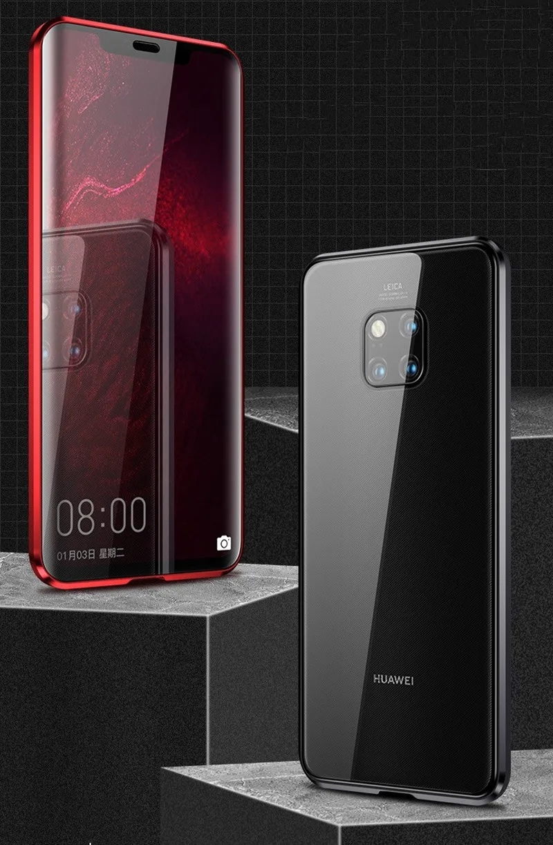 Tongdaytech магнитное закаленное стекло чехол для huawei P30 Pro 360 Защитный чехол s металлический чехол для P20 Pro Lite mate 20 Pro Casa