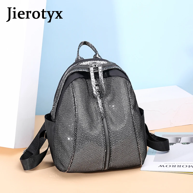 JIEROTYX 2019 женский рюкзак женская новая модная Высококачественная сумка блестящий