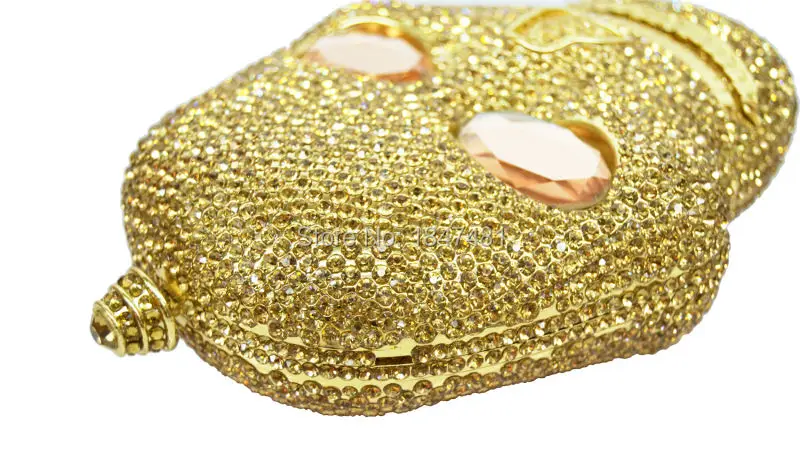 Золотая вечерняя сумка LaiSC праздничный кошелек Женская сумочка дамская дьявола с