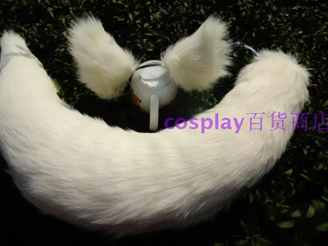 Лисий плюшевый хвост Амин Япония реквизит для косплея Cos Bad Wolf Tail бежево