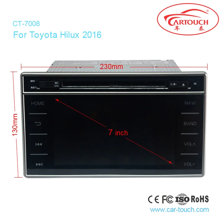 HD Автомобильный DVD gps головное устройство навигации для Toyota Hilux камера