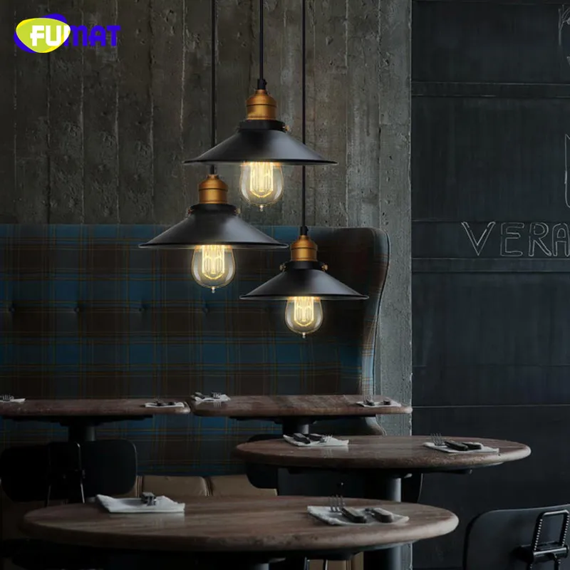 Черная Подвесная лампа FUMAT простая современная для столовой кухни промышленное