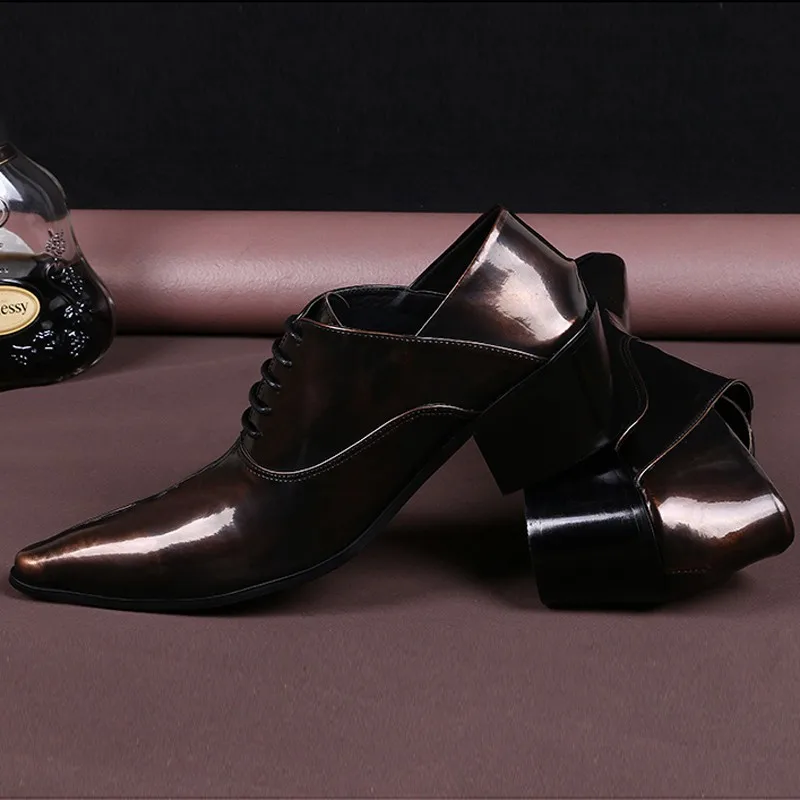 Мужские туфли-оксфорды на шнуровке с острым носком из натуральной кожи | Обувь