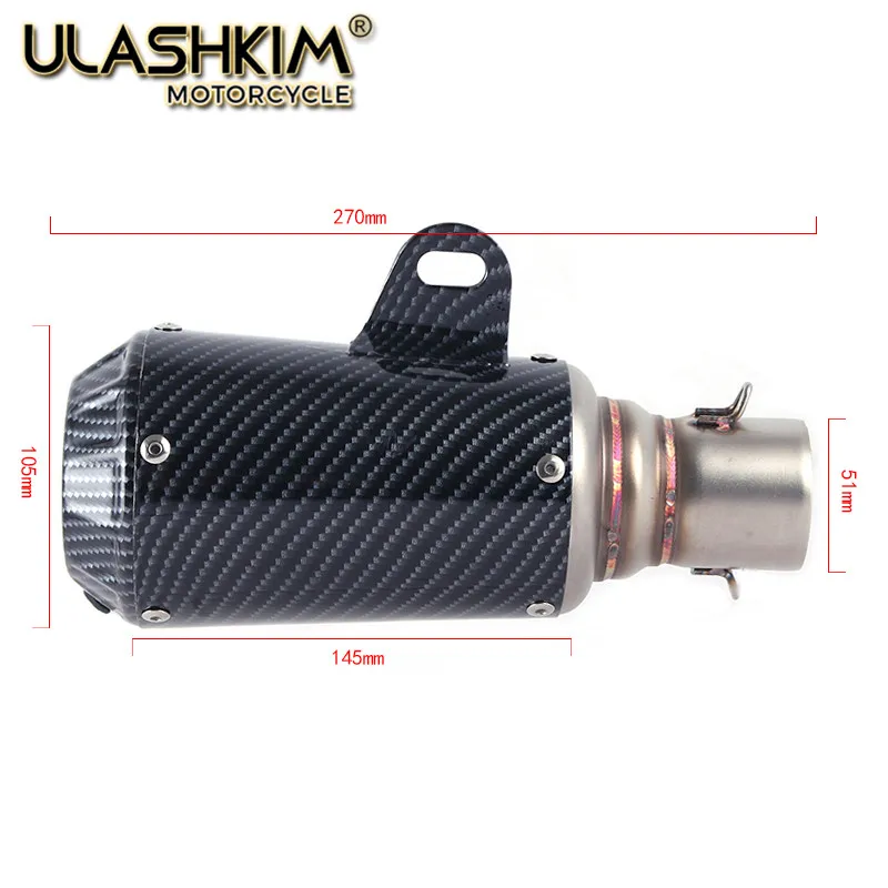 

Motorcycle Full System Exhaust Muffler Middle Pipe Slip On For HONDA M3 GROM MSX 125 MSX125 2012 to 2016 Exhaust