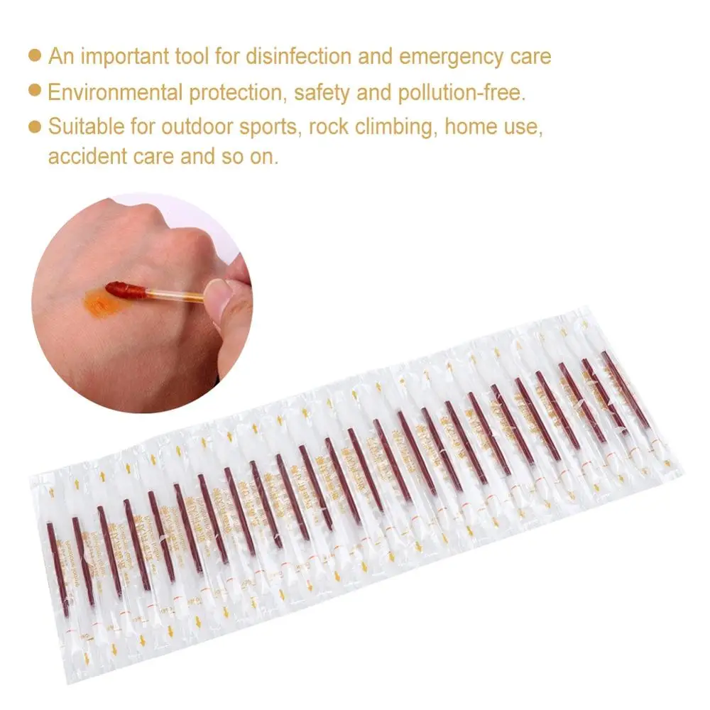 24 шт одноразовые медицинские йодные ватные палочки для дезинфекции дома
