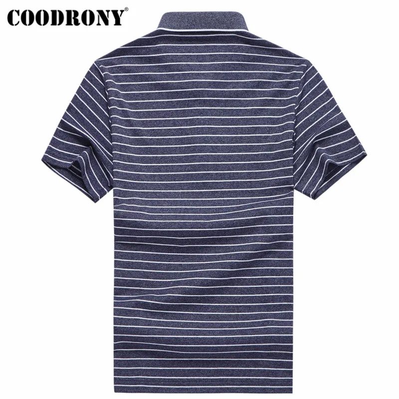 COODRONY мужская полосатая футболка с коротким рукавом S95068 | Мужская одежда
