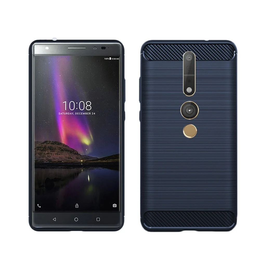 Для lenovo Phab 2 Pro Чехол Роскошная Тонкая Броня мягкий чехол из углеродного волокна