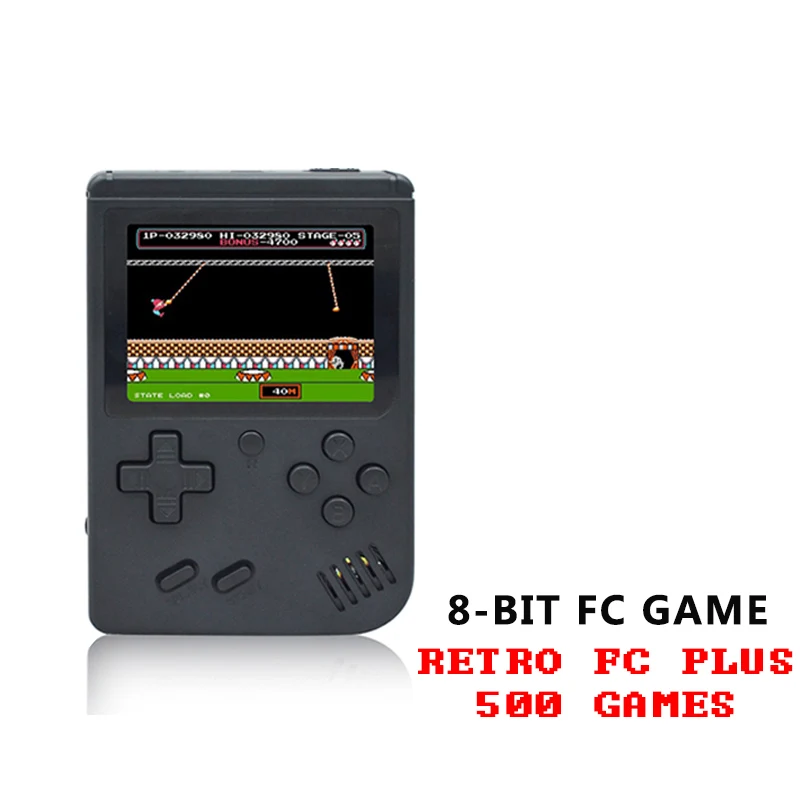 Black ANBERNIC игровая консоль BittBoy-версия ретро игры портативные игры плеер мини ТВ 8 бит sup игры 400+ portatil consola подарок - Цвет: Black
