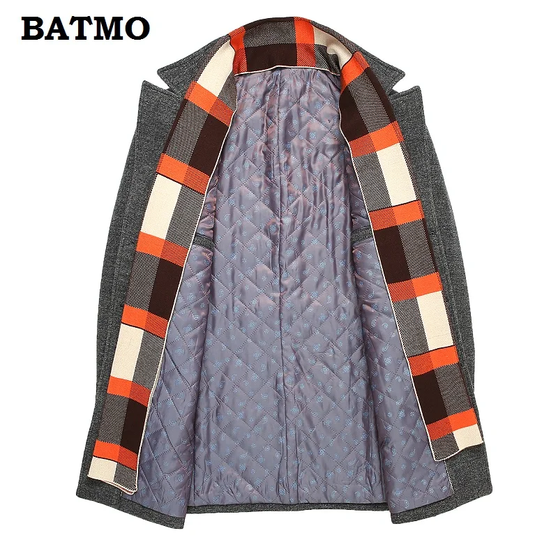 Мужской шерстяной тренчкот BATMO повседневный толстый жакет большие размеры для