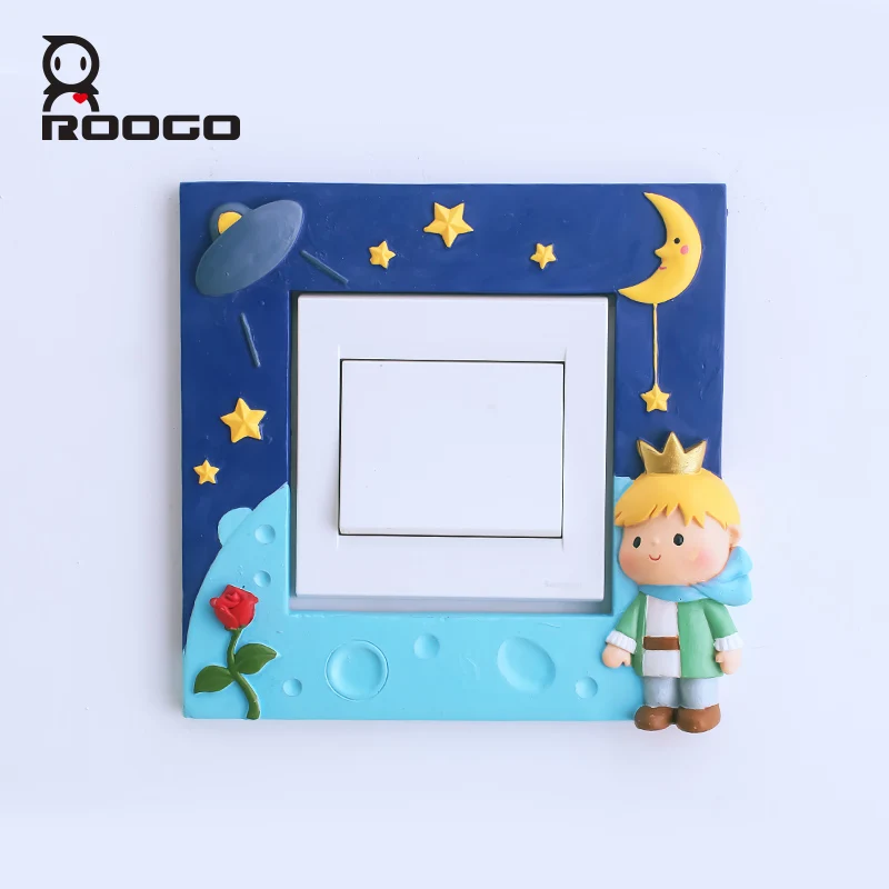 ROOGO 3D Переключатель стикер Маленький принц наклейки на стену для детской комнаты
