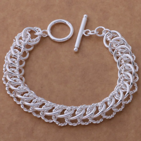 Lucky Silver Color Charm Bracelets For Women Christmas Gifts Lady Popular Fashion Classic Jewelry Gorgeous TO/bktakcaa | Украшения и