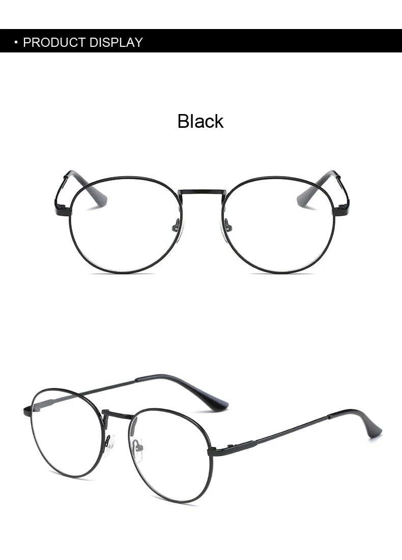 Reading Fashion Women Glasses Frame Retro Round Spectacle Transparent Sun Glasses Frame Luxury Female Eyewear