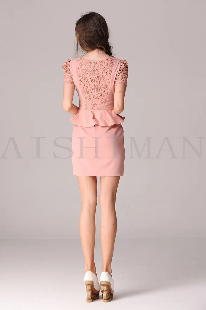 2013 summer new OL commuter temperament wear dress Slim decorative stitching lace skirt bottoming|skirt lace|skirt definitiondress pencil |