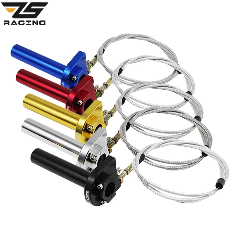 ZS Racing ZSDTRP 1/4 &quotмотоциклетные поворотные ручки 22 мм CNC алюминиевая рукоятка с