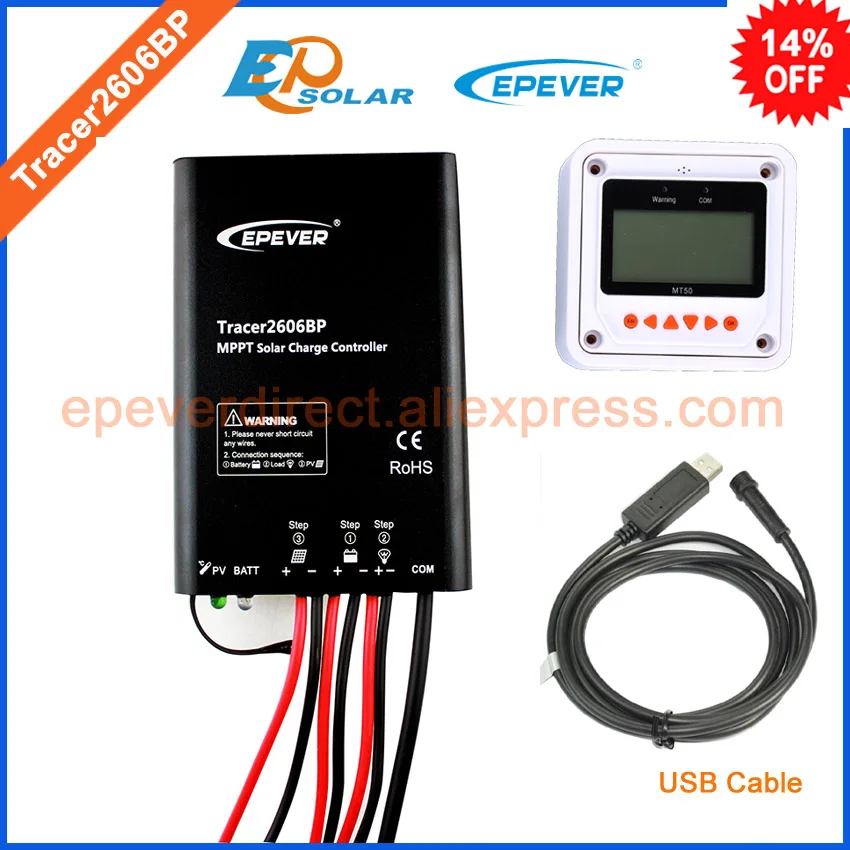 Контроллер слежения за солнечной энергией mppt tracer BP series Tracer2606BP дистанционный