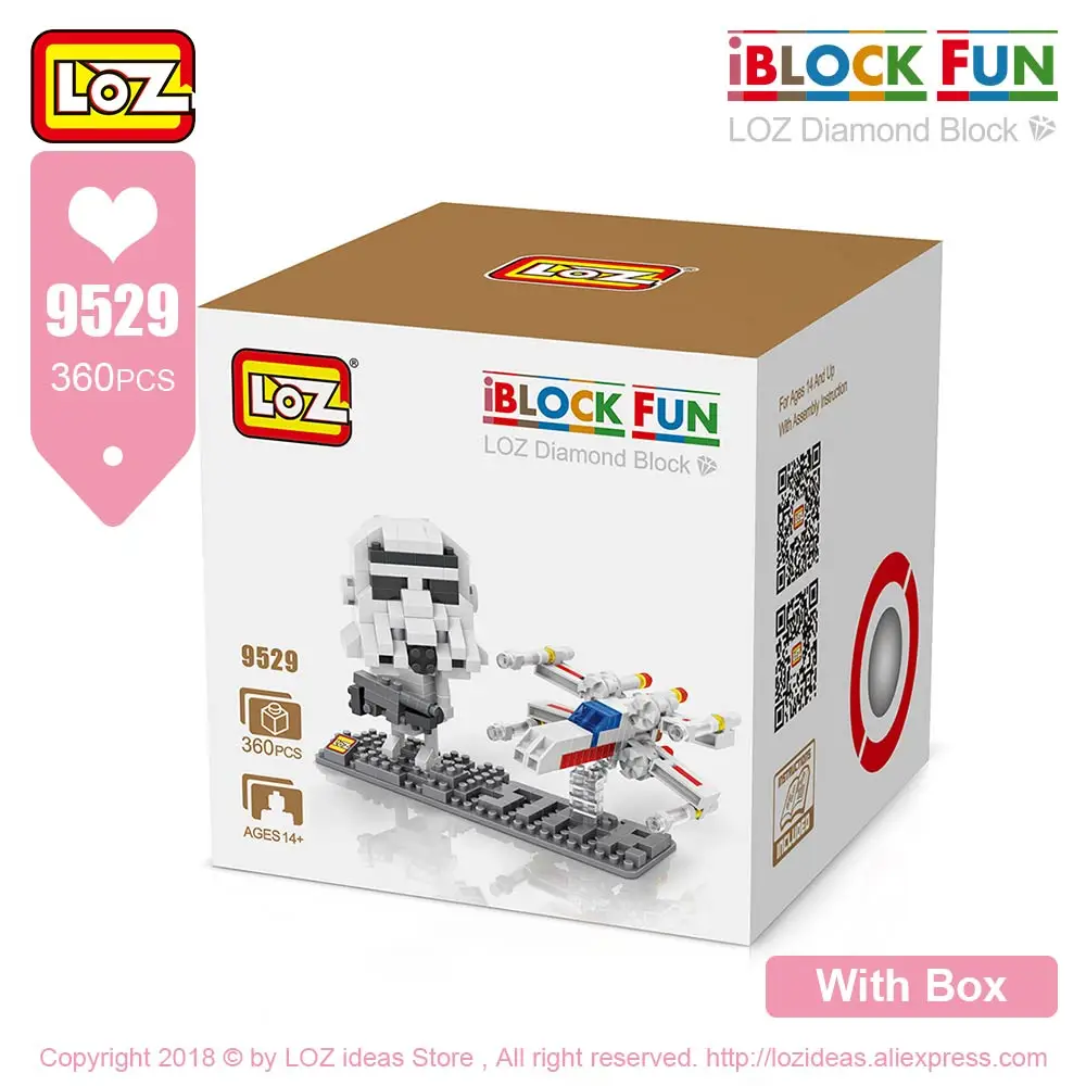 9529 With Box LOZ, микро блоки, кубики, фигурки, игрушка, робот, набор, модель, алмазные блоки, здания, горячие игрушки, хобби, Обучающие, сделай сам - Цвет: 9529 With Box