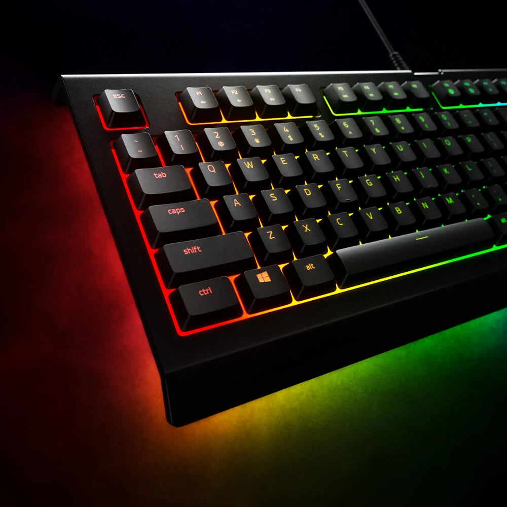 Игровая мембранная клавиатура razer Cynosa Chroma с RGB подсветкой, клавиатура для игры, полностью программируемые клавиши, 104 клавиш, защита от проливания