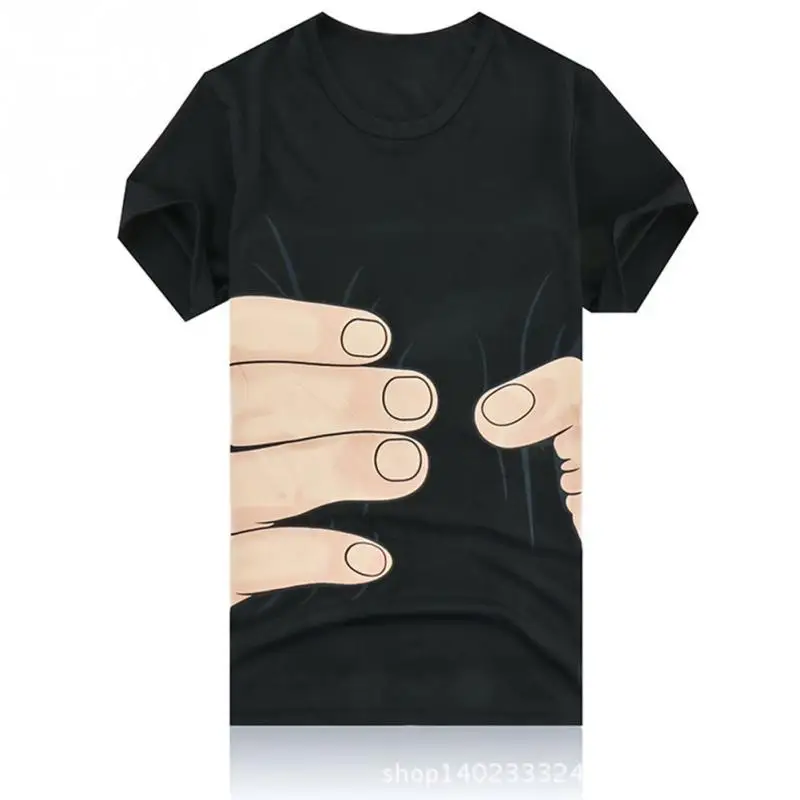 3D Hand Black Горячая Распродажа, 3D футболка с большой ручной печатью и рисунком кости, Мужская одежда, 3D визуальная креативная персональная футболка, Повседневная футболка с коротким рукавом - Цвет: 3D Hand Black