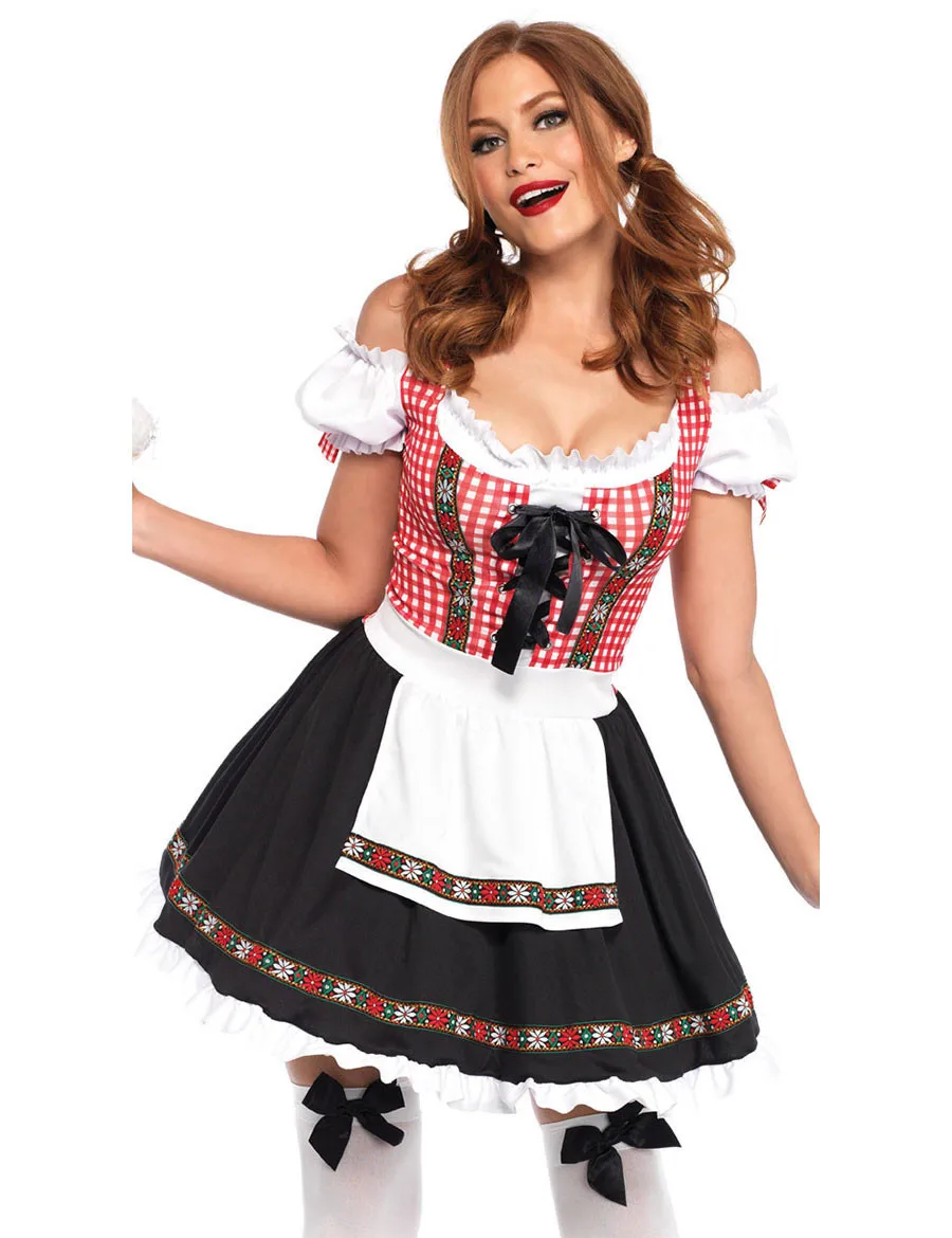 

Sexy Oktoberfest Beer Girl Costume German Bavarian Beer Maid Wench Fancy Dress