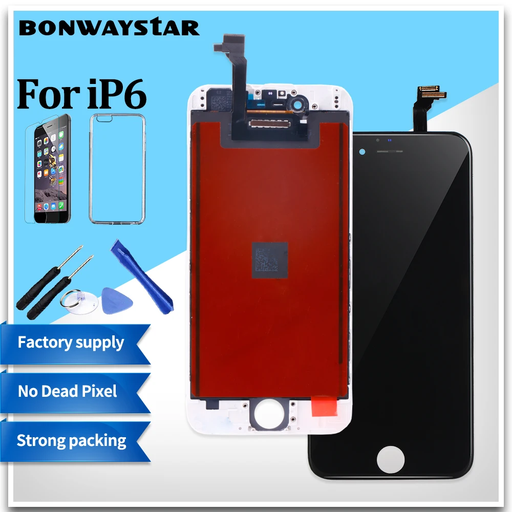 

Black/White Assembly LCD Display Digitizer for iPhone 6s AAA Quality LCD Touch Screen for iPhone 6 7 5s No Dead Pixel with Gifts