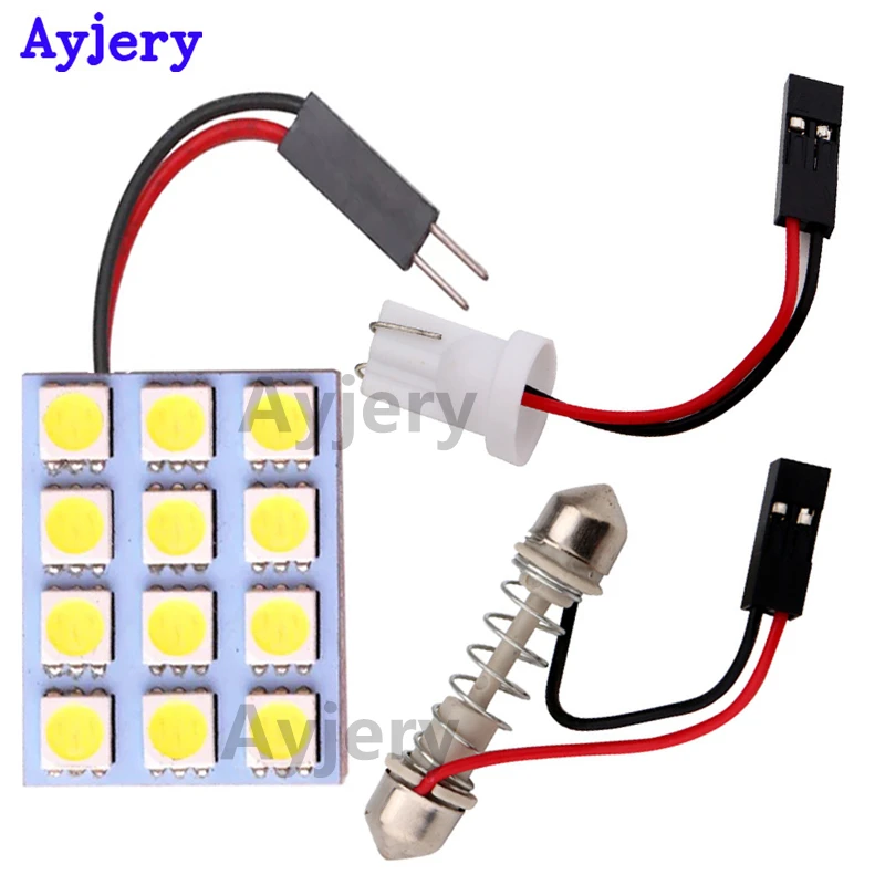 AYJERY 10 компл./лот купольная панель led 12 SMD 5050 Панель Светодиодный 12SMD Автомобильный