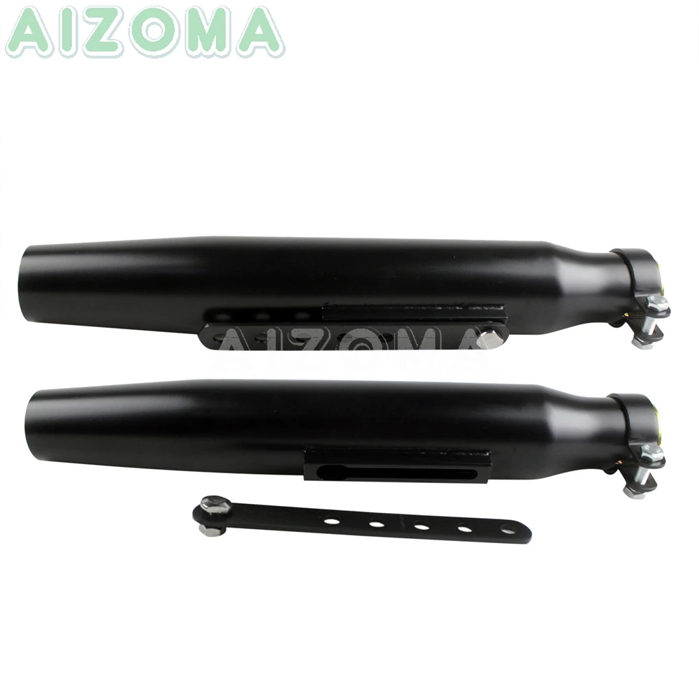 1 пара выхлопных труб мотоцикла глушитель для Harley Yamaha XJR XS Honda CB 125 250 650 750 черные