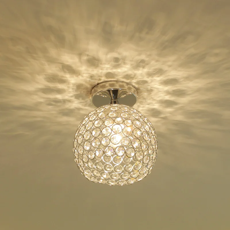 

Round Living room Led ceiling light Modern Simple Creative Aluminum K9 Crystal Corridor Aisle The study Bedroom Attic