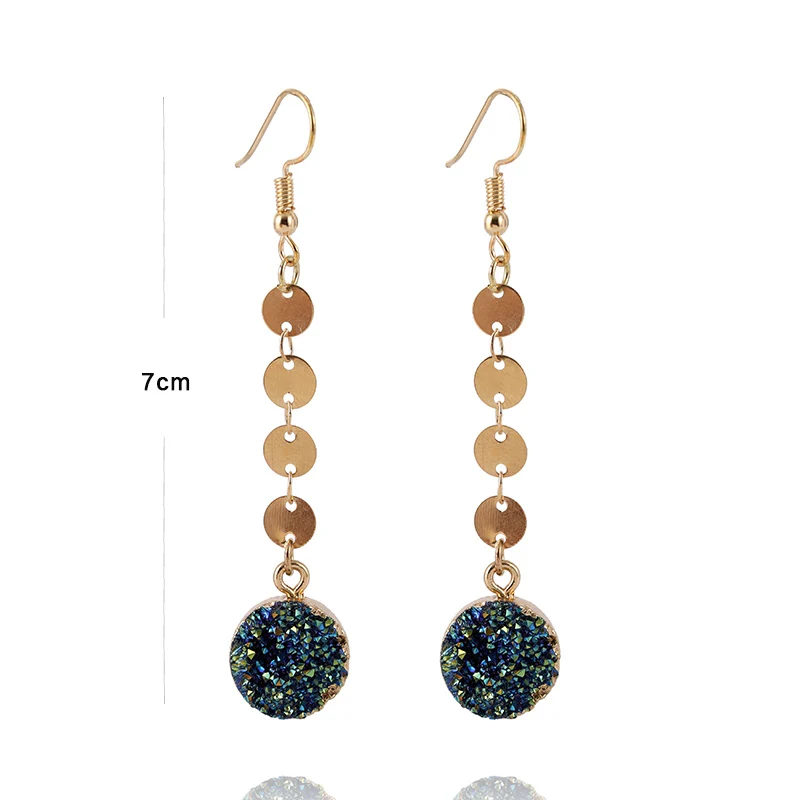 Youga new fashion female drop earrings gold chic copper dangle ore original design bohemian jewelry gift | Украшения и аксессуары