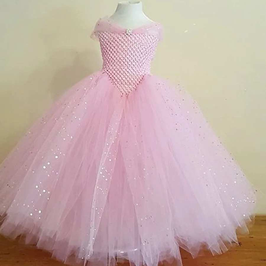 Girls Blue Glitter Princess Tutu Dress Elsa Inspired Kids Rhinestone Wedding TUTU Ball Gown Children Prom Birthday Party | Детская