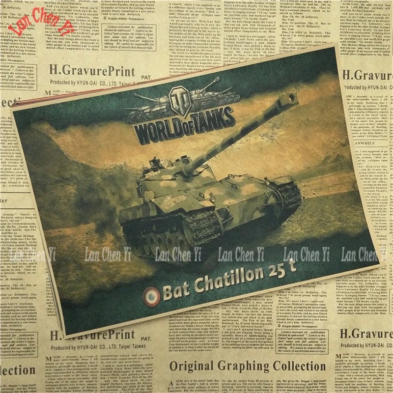 World of Tanks классические игры постер фильма комплект крафт Бумага кафе бар ретро