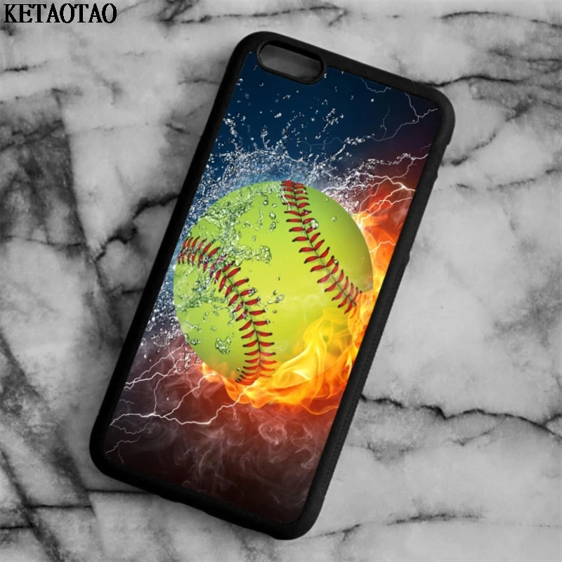 KETAOTAO софтбол Бейсбол Тема Спорт вентилятор телефон чехол s для iPhone 4S 5C 5S 6 6S 7 8 X для samsung чехол Мягкий ТПУ резиновый силиконовый