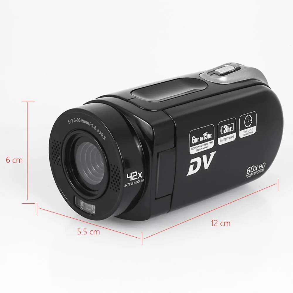 2 4 ''LCD HD 720P Цифровая видеокамера камера Свадебная фото видео DV DVR 16X ZOOM