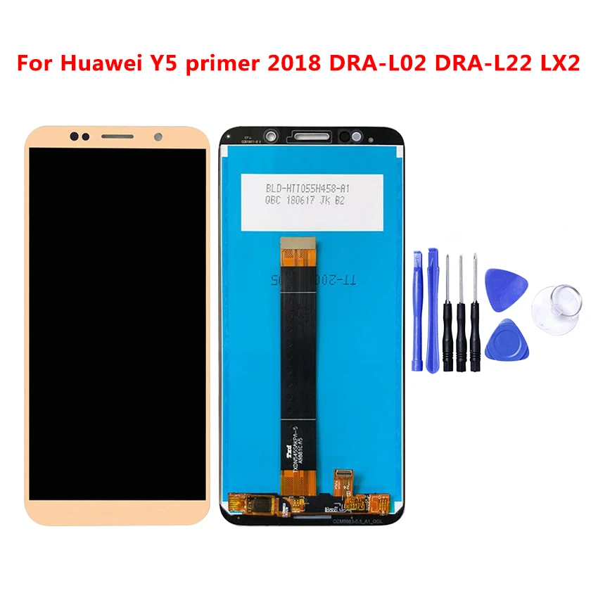 Новый ЖК дисплей для Huawei Y5 Prime 2018 DRA L02 L22 LX2 Полный + сенсорный экран дигитайзер в