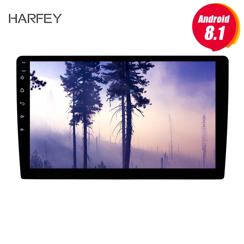 Автомобильный мультимедийный плеер Harfey 10 1 дюйма Android 8 универсальный GPS Bluetooth