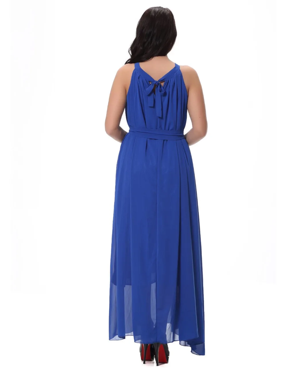 Женское летнее платье элегантное вечернее шифоновое большого размера без