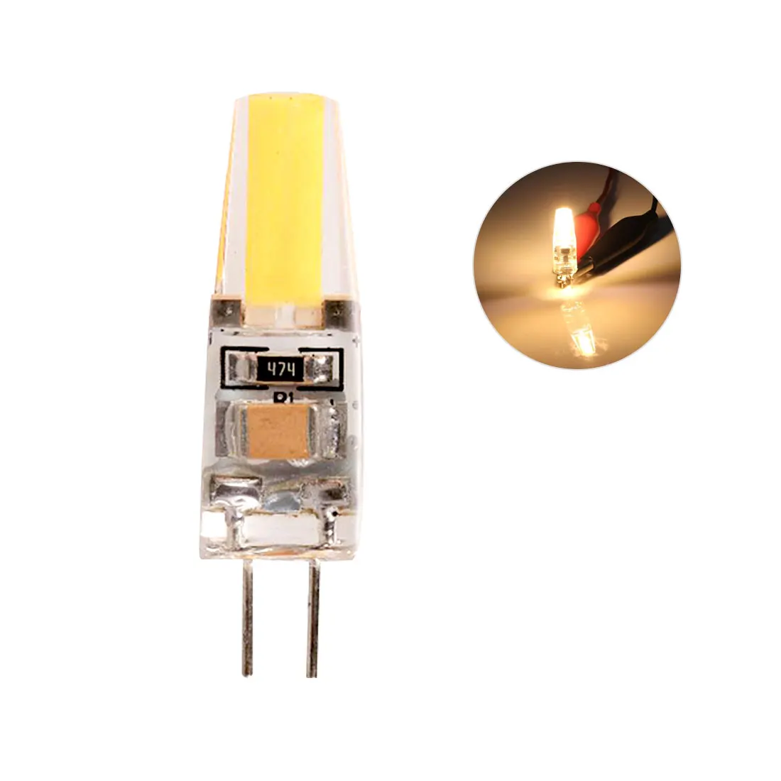 Warm White Светодиодный G4 220 V 6 W лампы удара светодиодные осветительные приборы AC/DC приглушить заменить галогенные фары люстры - Испускаемый цвет: Warm White