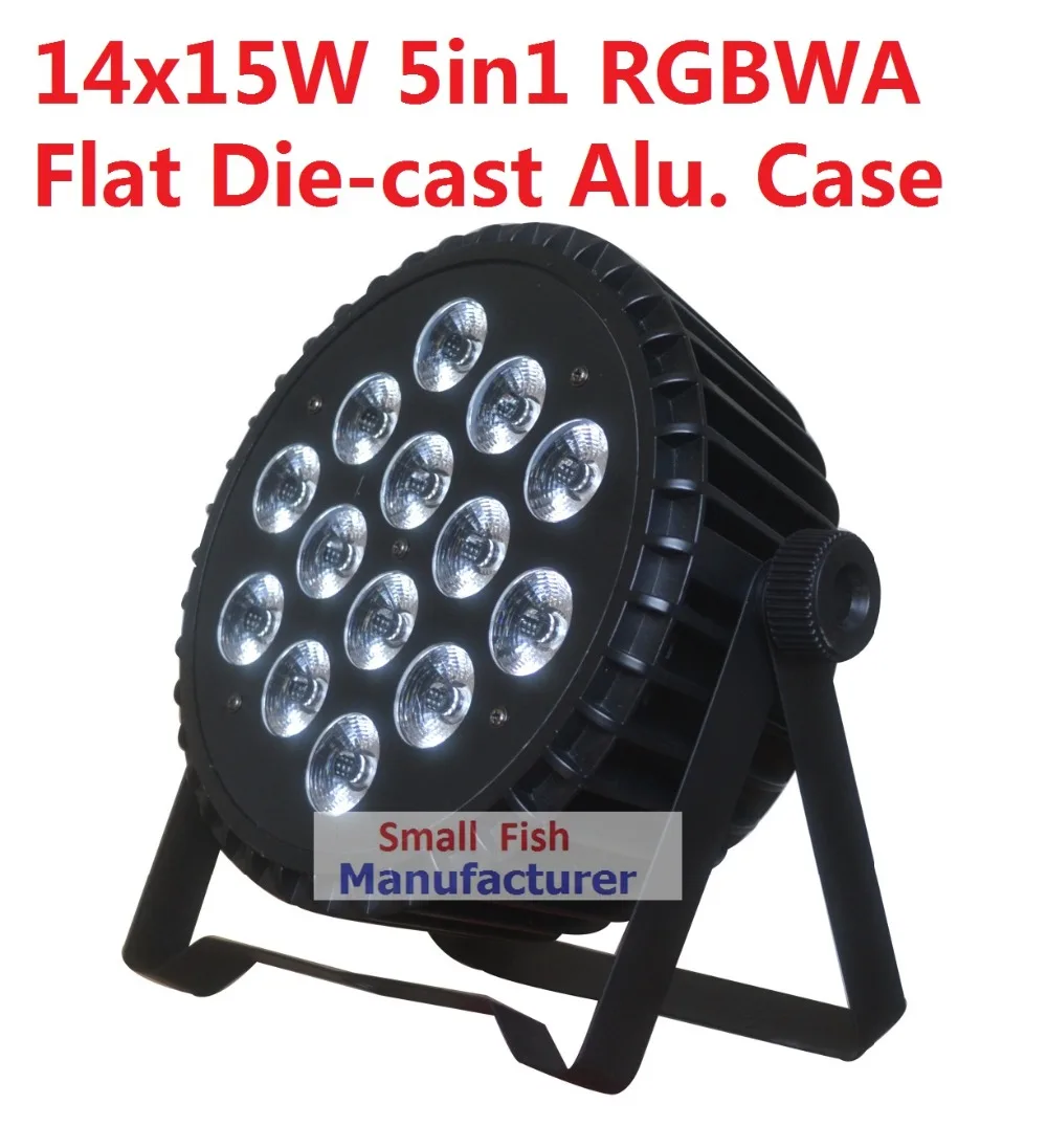 Литой алюминий 2019 Чехол Led Par Light 14x15 Вт RGBWA 5in1 DMX сценические светильники Бизнес
