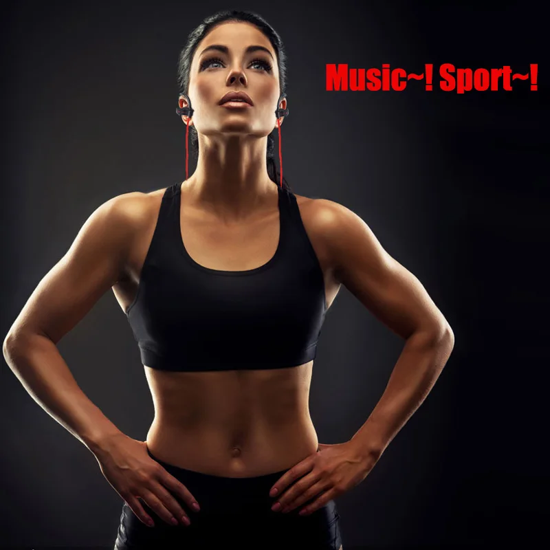 Bluetooth Беспроводные наушники с микрофоном спортивные Hifi супер бас настоящие