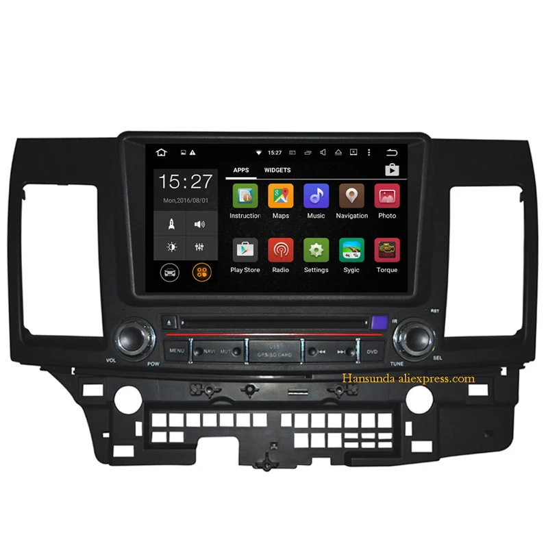 Автомобильный DVD для Mitsubishi Lancer 10 2 ГБ + 16 Android 6 0 с Wi Fi 3/4G радио GPS навигацией DVR