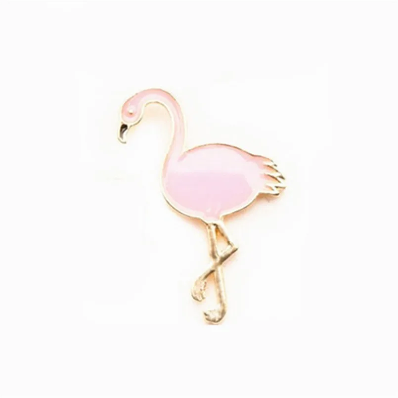 Kawaii Значки для одежды Фламинго кокосовой пальмы мультфильм Pin Броши на рюкзак