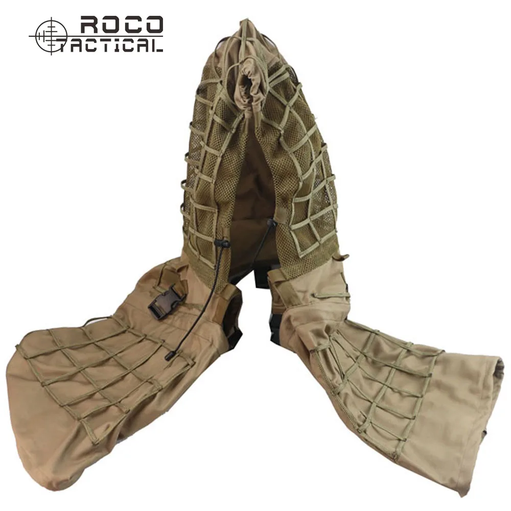 ROCOTACTICAL военный Снайпер Ghillie костюм основа легкий Ghillie капюшон Камуфляж Военный Снайпер страйкбол Ghillie куртка