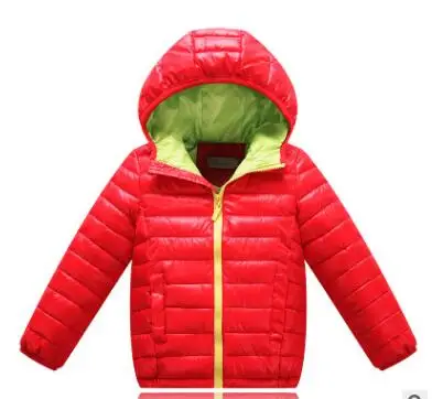 2016 Зимняя пуховая куртка для мальчиков пальто Модное теплое с капюшоном зимняя