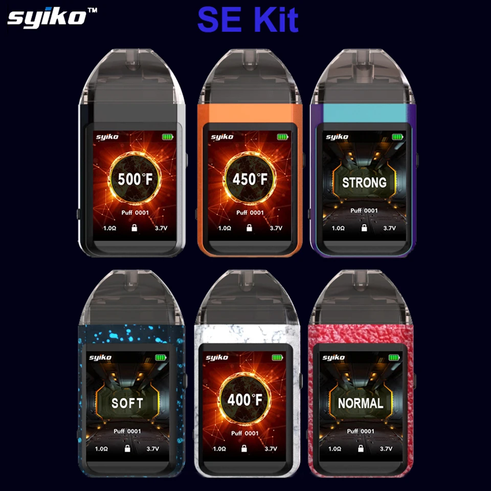 Обновленный новейший портативный сенсорный Pod набор Syiko SE 650 мАч встроенный
