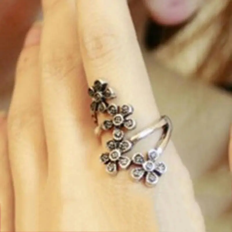 Цветок кольцо-PFS-весна Цветущий розы кольцо небольшой сливы женский любовь