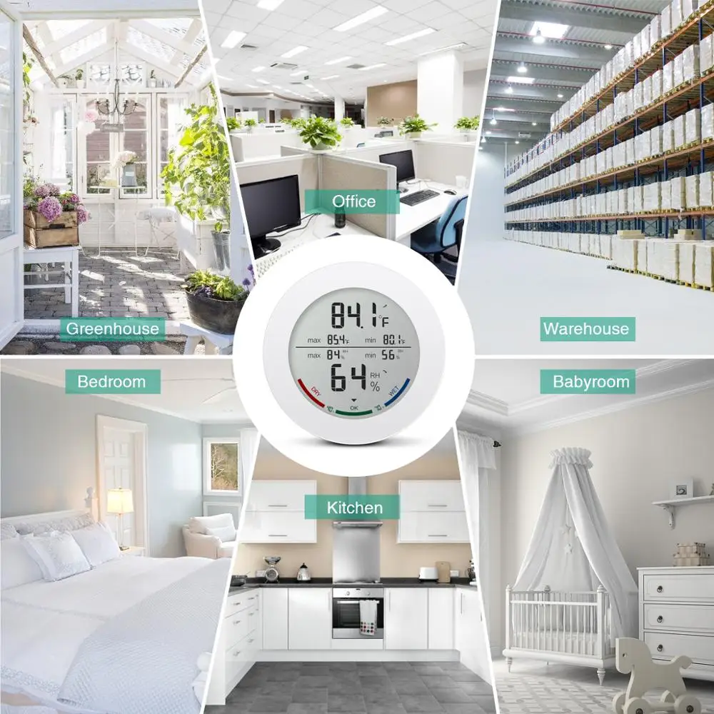 Цифровой термометр ORIA Mini ЖК дисплей удобный датчик температуры измеритель