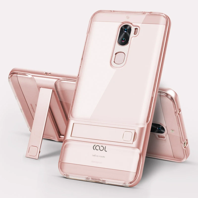 Crystal Rose Gold 3D подставка мобильный чехол для телефона LeTV LeEco Cool 1 Dual Coolpad Cool1 чехол 5," Гибридный ТПУ+ PC защитный чехол LeRee Le 3 Le3 - Цвет: Crystal Rose Gold